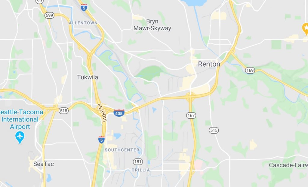 South King service area map
