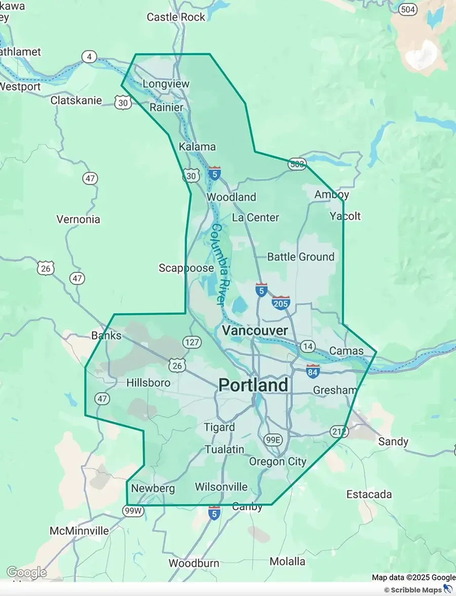 aa-window-roof-gutter-service-area-map-portland