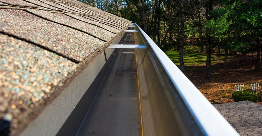 after gutter cleaning